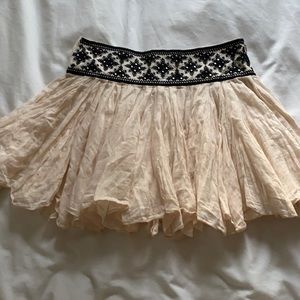 Free People Baby Pink Gypsy Mini Skirt Small